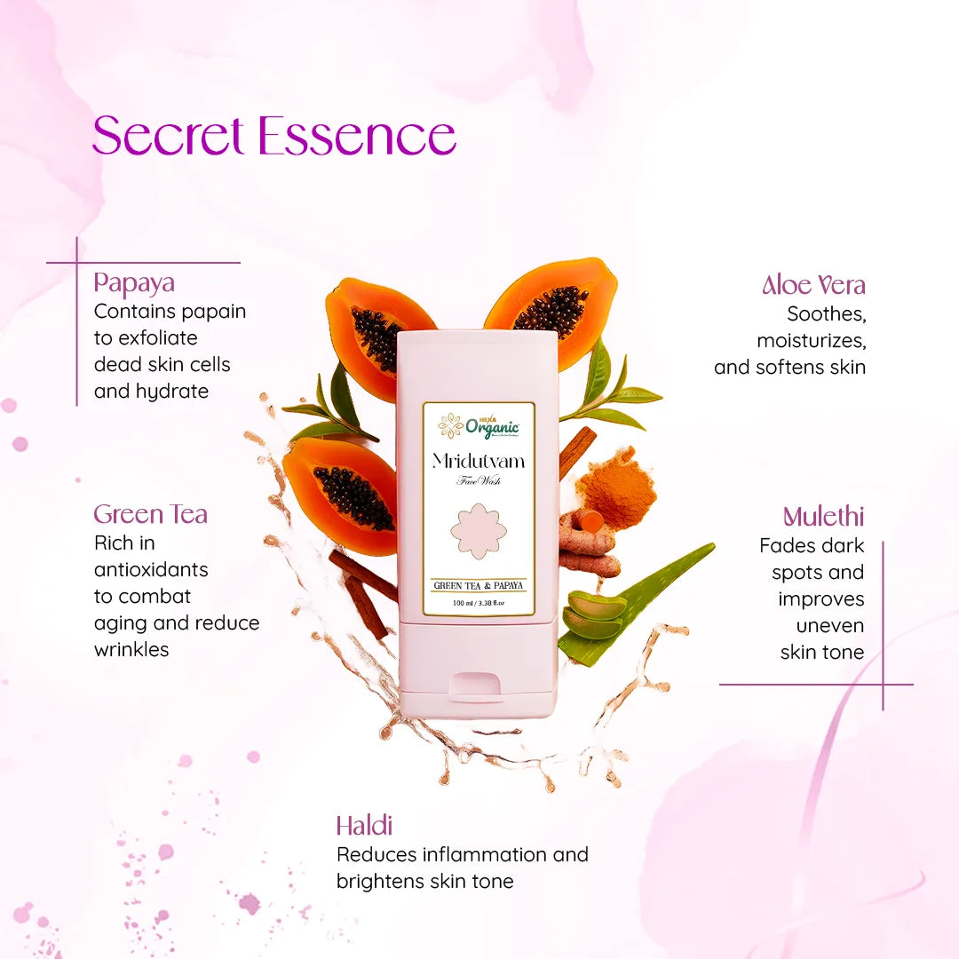 Hexa Organic Face Wash with Papaya & Neem – 100 ml