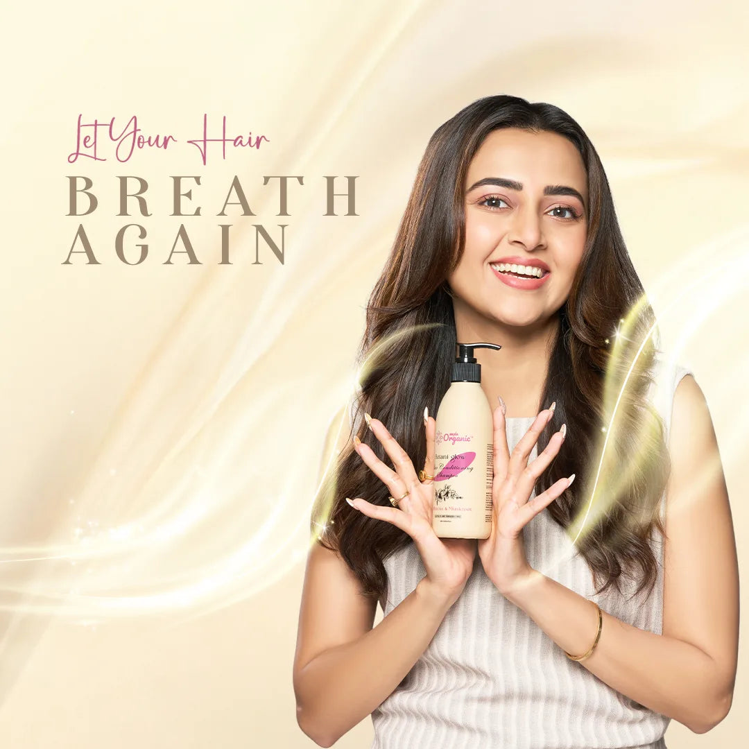 HEXA Organic Botani Glow Hair Conditioning Shampoo – With Hibiscus, Bhringraj, Aloe Vera & Amla | Reduces Hair Fall, Restores Smoothness & Healthy Shine , Anti-Dandruff| Paraben-Free | 250 ml