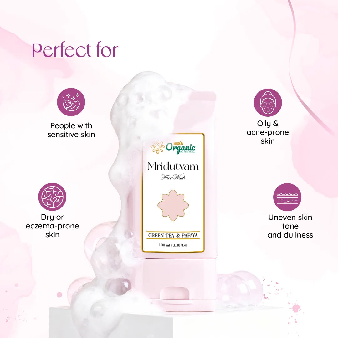 Hexa Organic Face Wash with Papaya & Neem – 100 ml