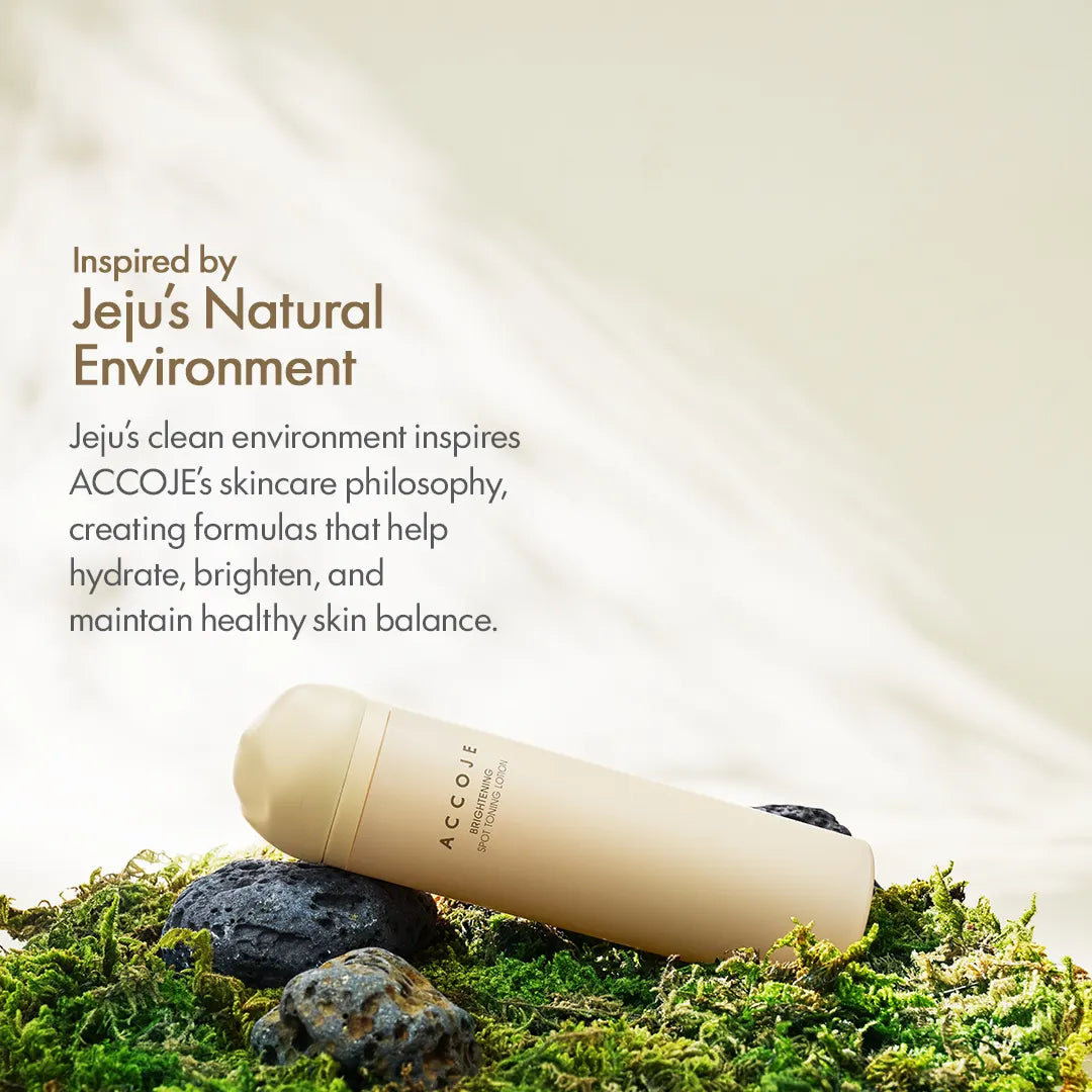 ACCOJE Brightening Spot Toning Lotion | Dark Spot Correcting & Hydrating Face Lotion | Niacinamide, Jeju Lotus Root & Green Tea Extract | Lightweight Brightening Lotion for Even Skin Tone– 130ml