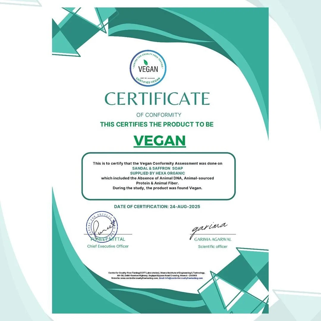 HEXA Organic Handmade Herbal Soap – Sandal & Saffron