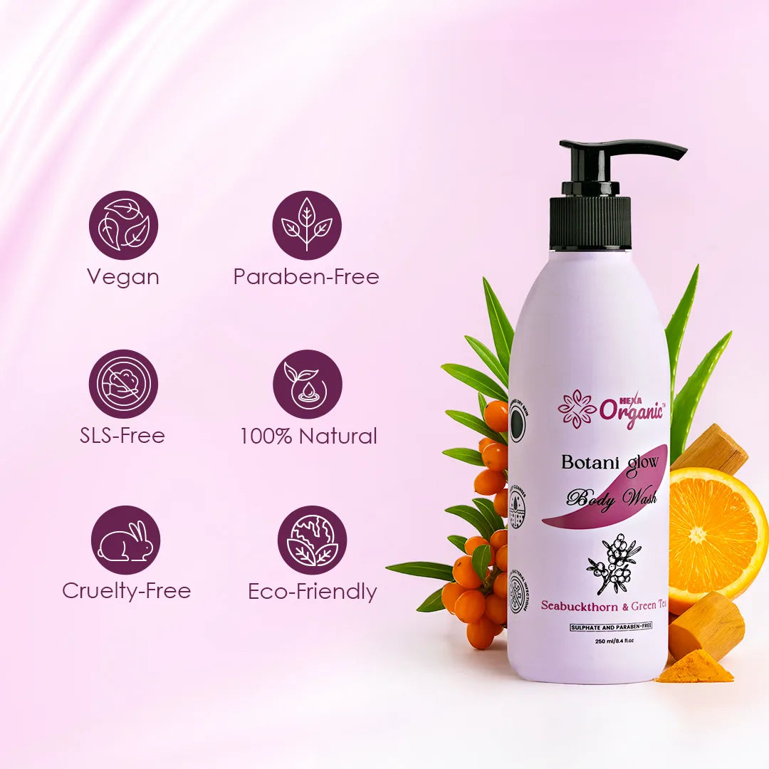 Hexa Organic Body Wash with Seabuckthorn & Green Tea – 250 m