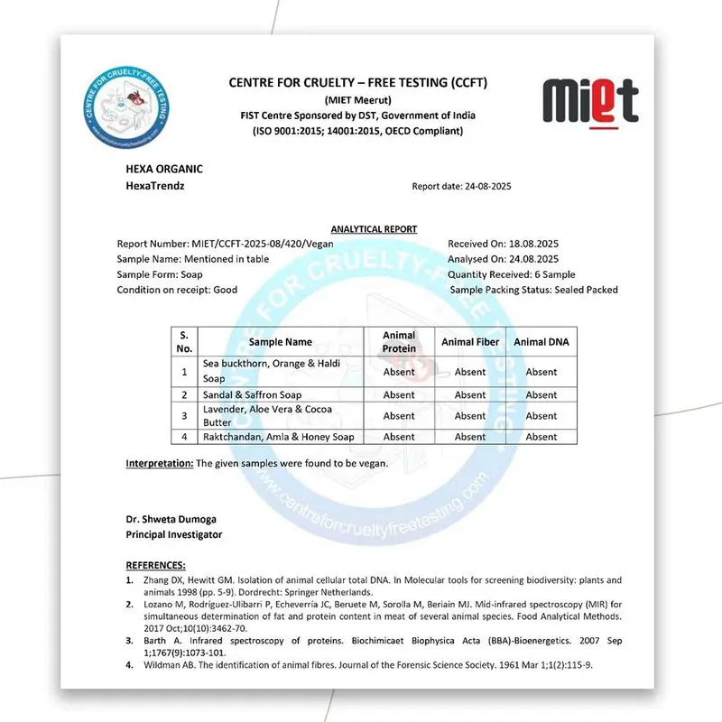 HEXA Organic Handmade Herbal Soap – Lavender, Aloe Vera & Cocoa Butter