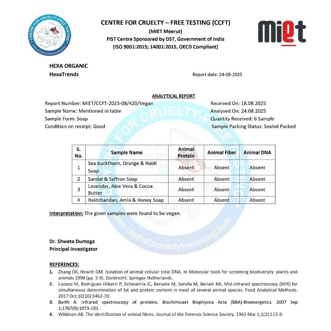 HEXA Organic Handmade Herbal Soap – Raktchandan, Amla & Honey