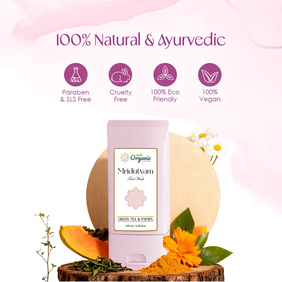 Hexa Organic Face Wash with Papaya & Neem – 100 ml