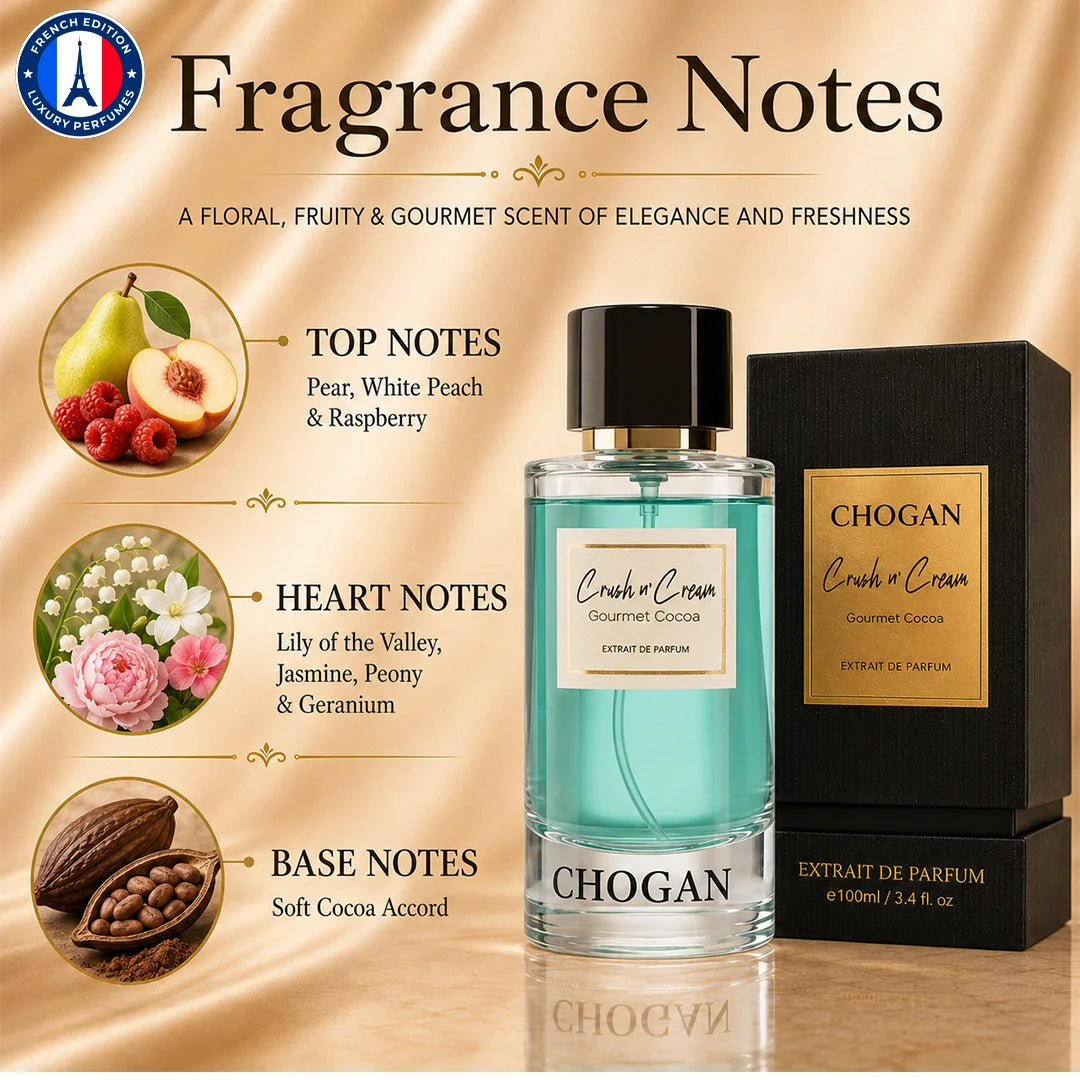 Chogan Crush n' Cream Unisex Extrait de Parfum 50ml & 100ml | Sweet Gourmand Fragrance