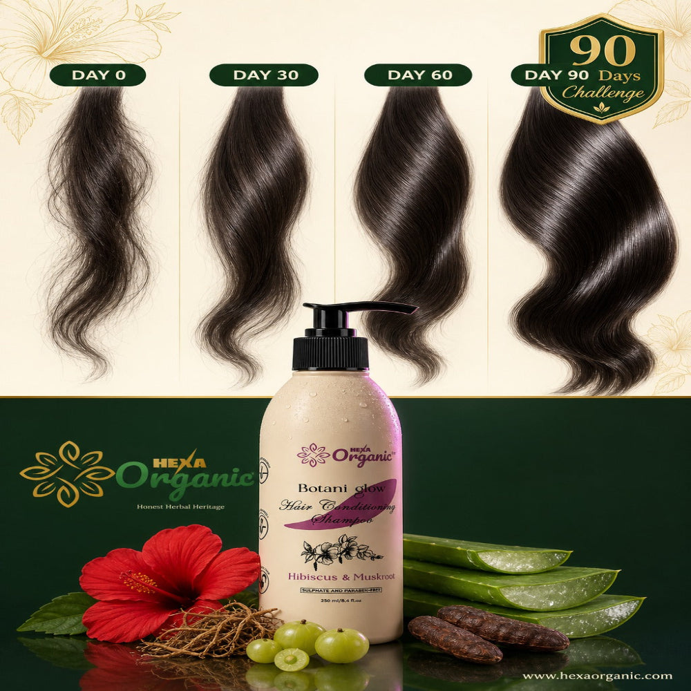 Hexa Organic Conditioning Shampoo with Hibiscus & Bhringraj – 250 ml