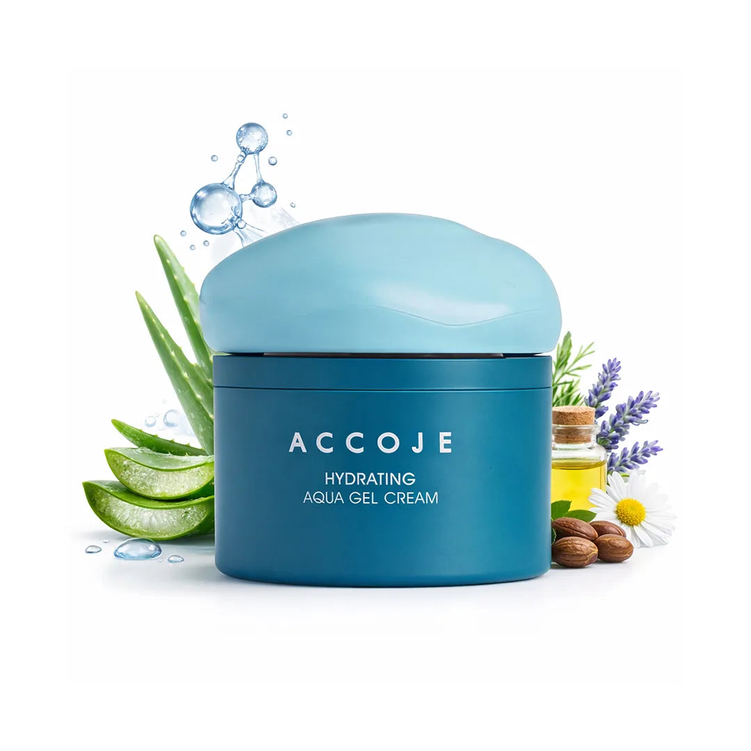 ACCOJE Hydrating Aqua Gel Cream | Lightweight Gel Moisturizer with Jeju Black Radish & Hyaluronic Acid | Deep Hydration & Skin Barrier Care | Refreshing Korean Skincare Cream-50 ml
