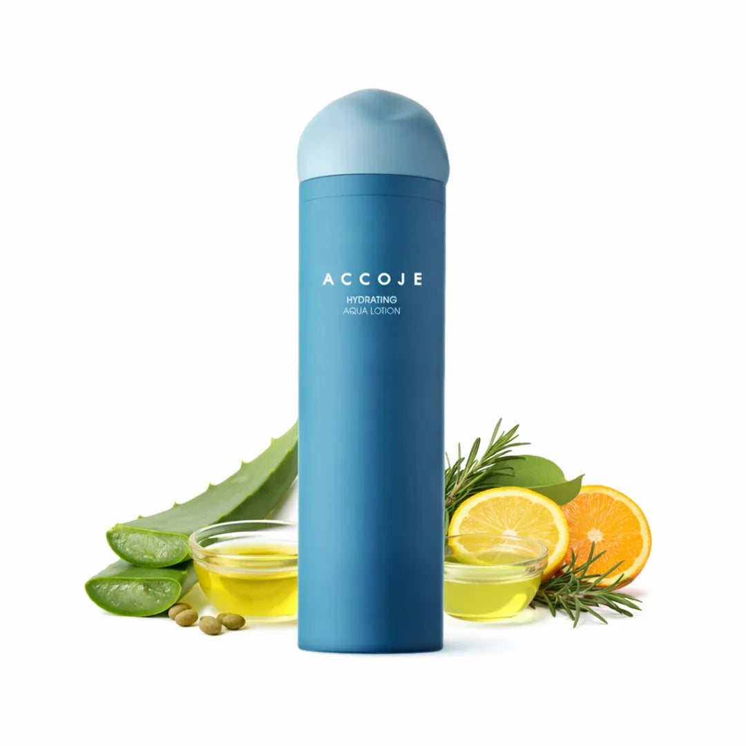 ACCOJE Hydrating Aqua Lotion | Lightweight Moisturizing Face Lotion with Jeju Black Radish & Hyaluronic Acid | Deep Hydration & Skin Barrier Care | Korean Skincare Moisturizer – 130ml