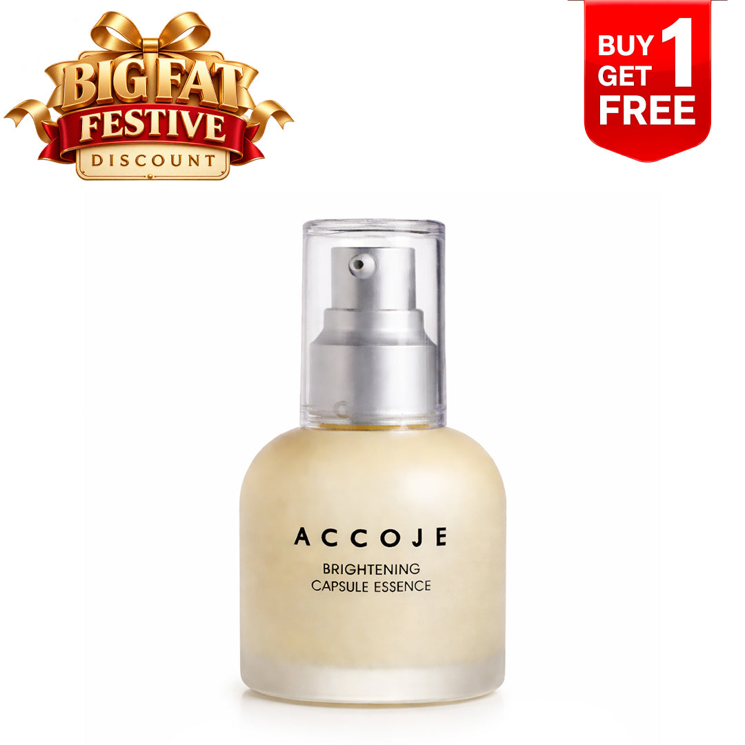 ACCOJE Brightening Capsule Essence – Niacinamide, Lotus Root & Green Tea | Hydration & Radiance | 50ml