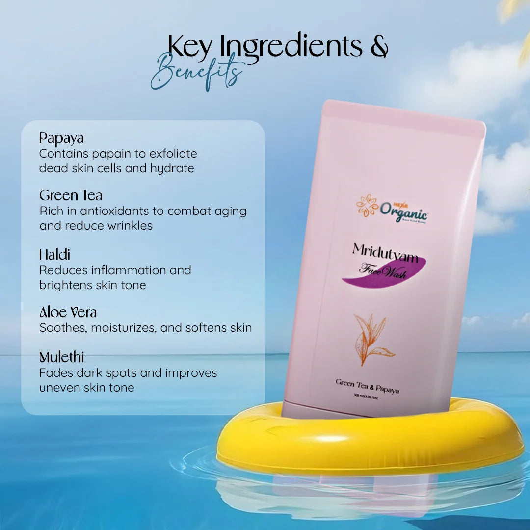 Hexa Organic Face Wash with Papaya & Neem – 100 ml