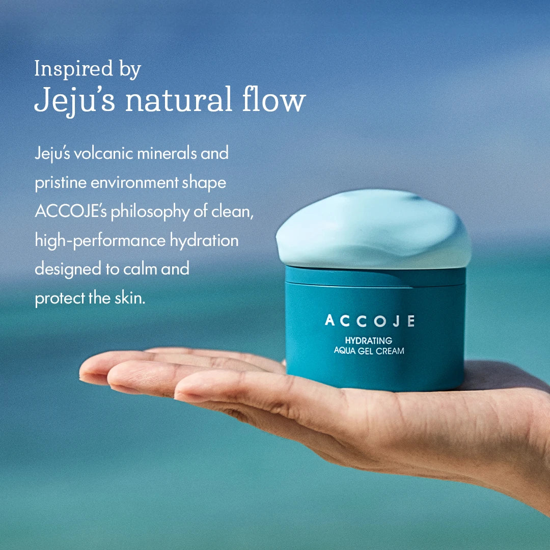 ACCOJE Hydrating Aqua Gel Cream | Lightweight Gel Moisturizer with Jeju Black Radish & Hyaluronic Acid | Deep Hydration & Skin Barrier Care | Refreshing Korean Skincare Cream-50 ml