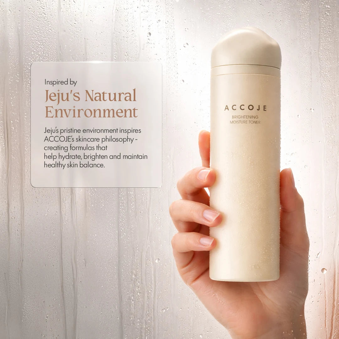 ACCOJE Brightening Moisture Toner | Hydrating & Radiance-Boosting Facial Toner | Niacinamide, Jeju Lotus Root & Green Tea Extract | Deep Hydration & Skin Prep | Korean Skincare Toner – 130ml