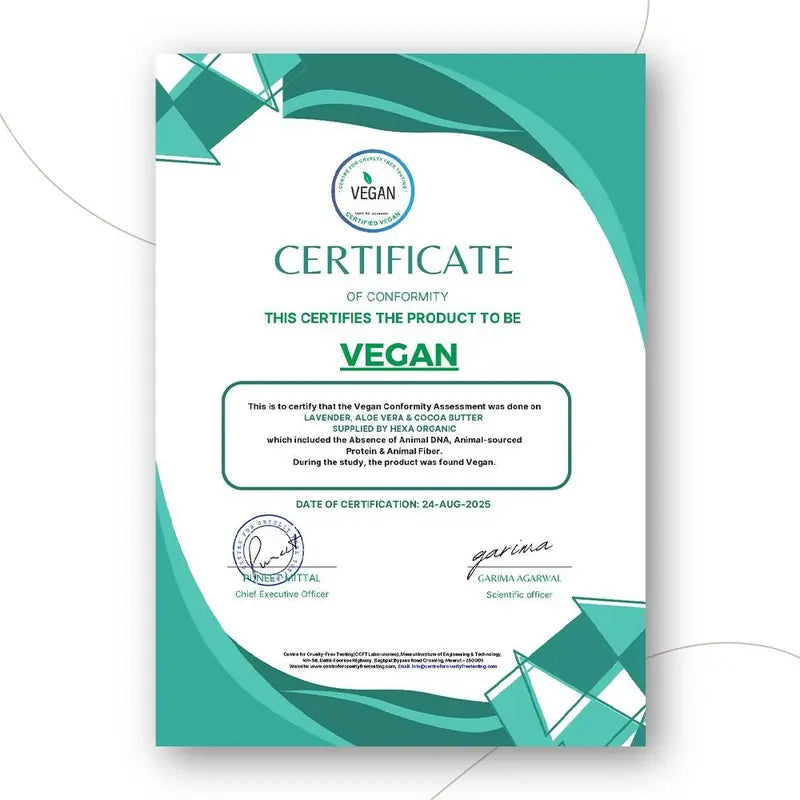 HEXA Organic Handmade Herbal Soap – Lavender, Aloe Vera & Cocoa Butter