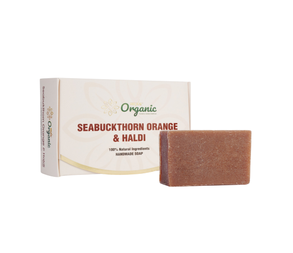 HEXA Organic Handmade Herbal Soap – Seabuckthorn, Orange & Haldi