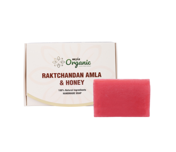 HEXA Organic Handmade Herbal Soap – Raktchandan, Amla & Honey