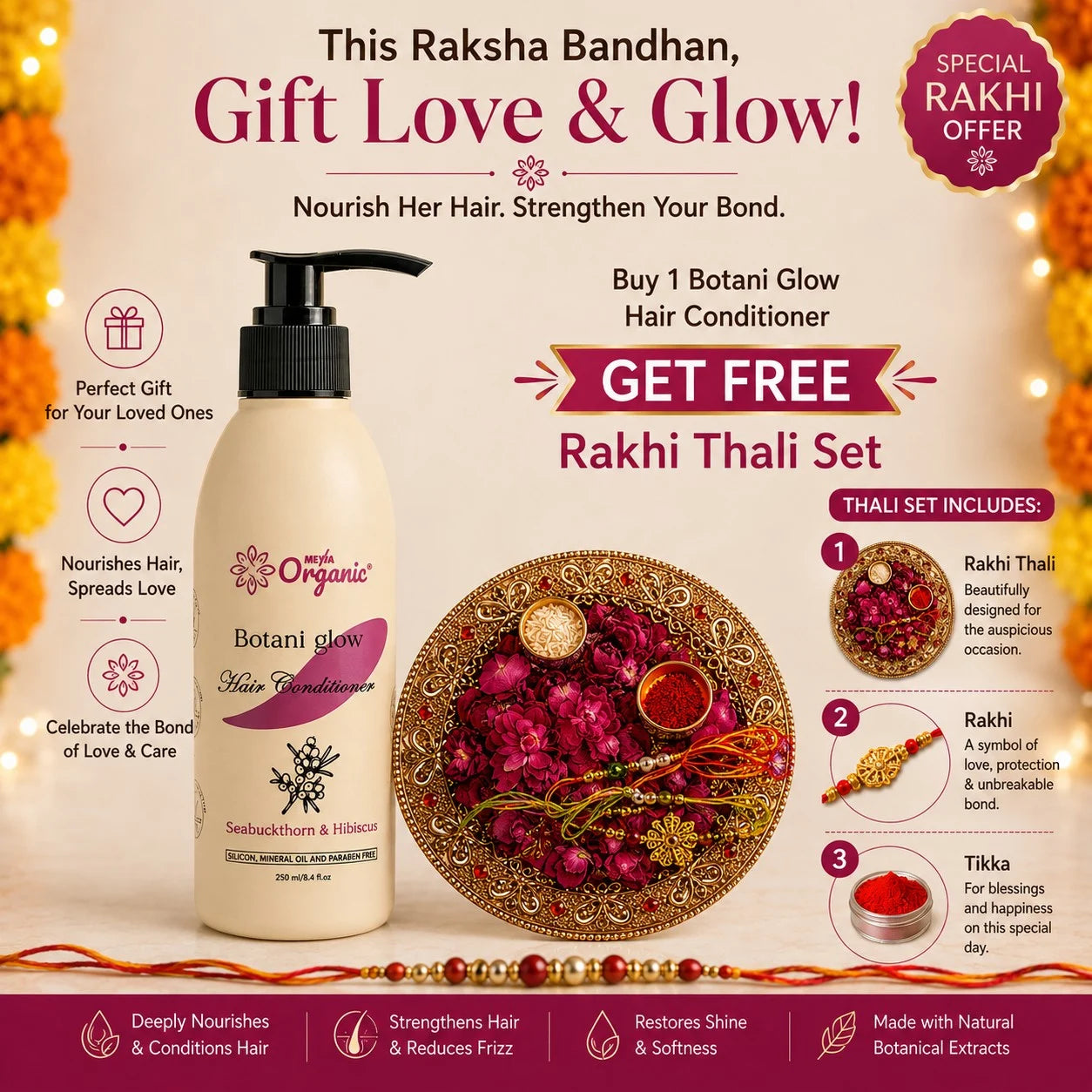 Hexa Organic Hair Conditioner with Hibiscus – 250 ml