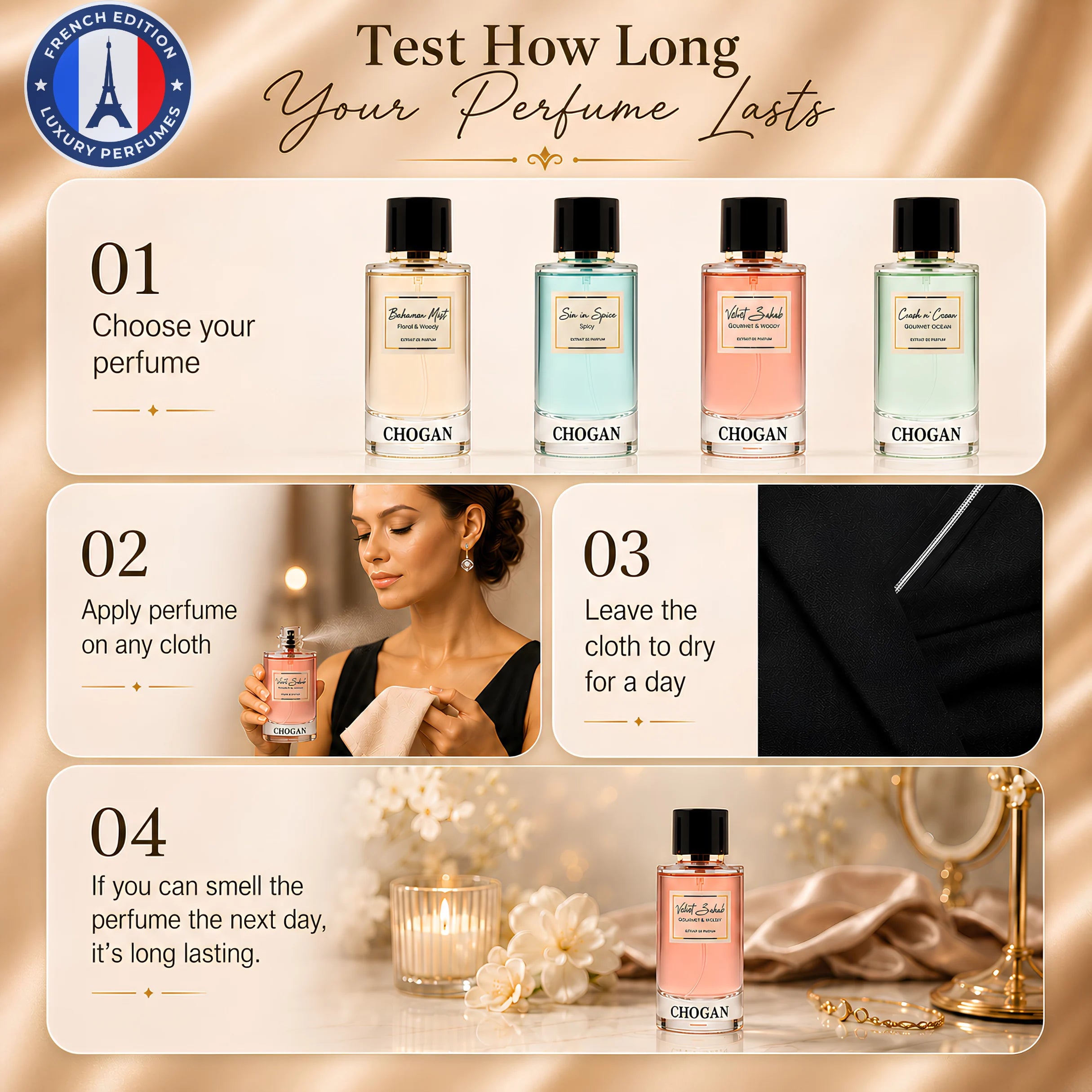 Chogan Velvet Zahab Unisex Extrait de Parfum 50ml & 100ml | Woody Gourmand Fragrance