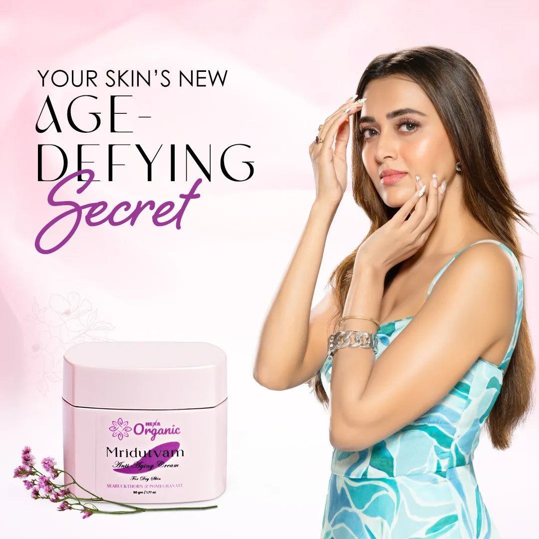 Mridutvam Anti-Ageing Cream – Seabuckthorn & Coffee Oil | Wrinkle Reduction & Firming | 50 ml(For Dry Skin)